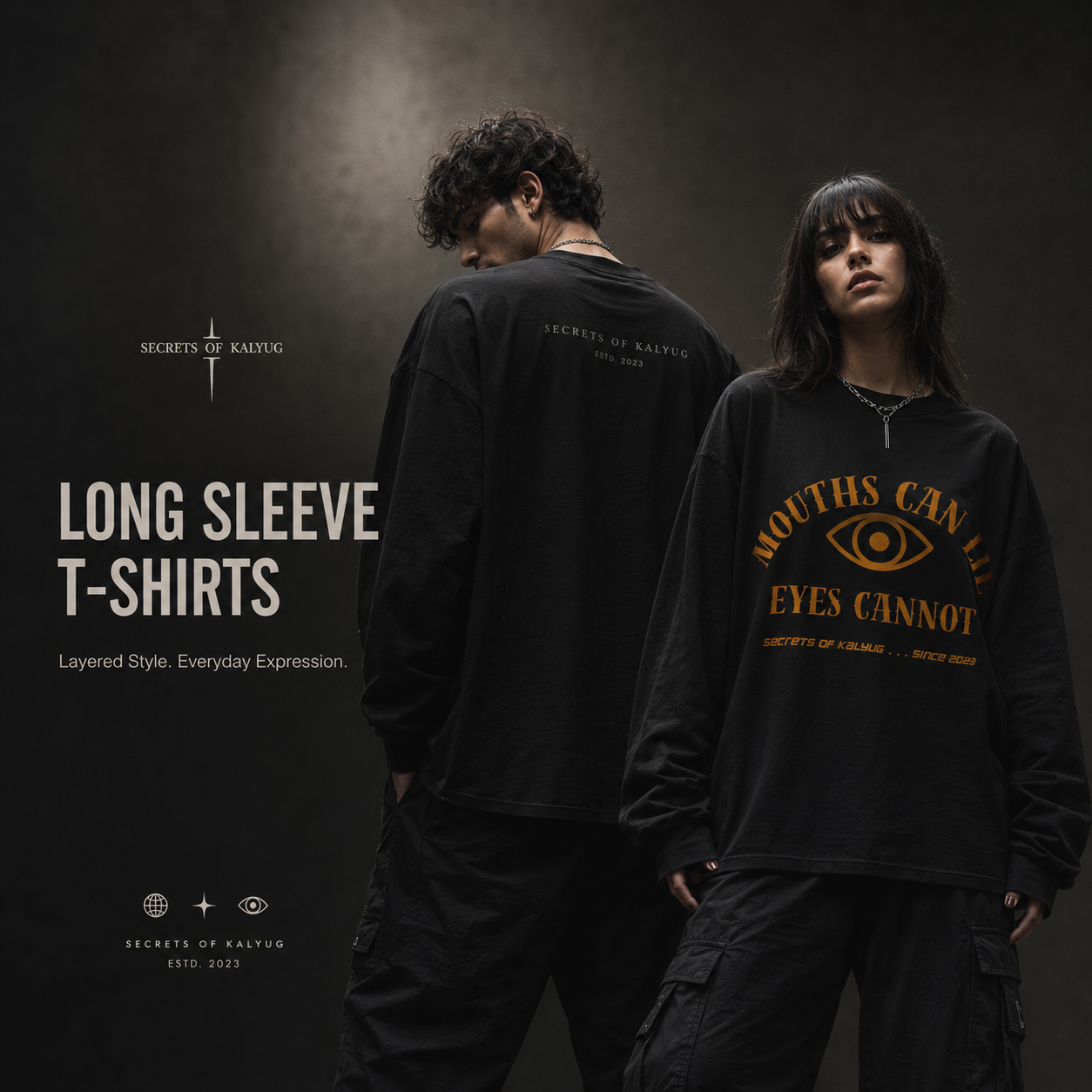 Long sleeve t shirt India streetwear unisex graphic tee | Available across India, including Delhi, Mumbai, Bangalore, Hyderabad, Pune, Chennai, and more.